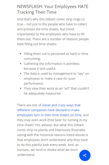 News article: Your Employees Hate Tracking Their Time